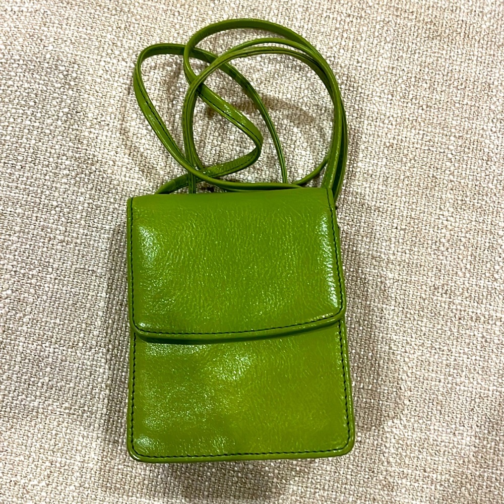 Grass green mini Hobo shoulder / cross body bag